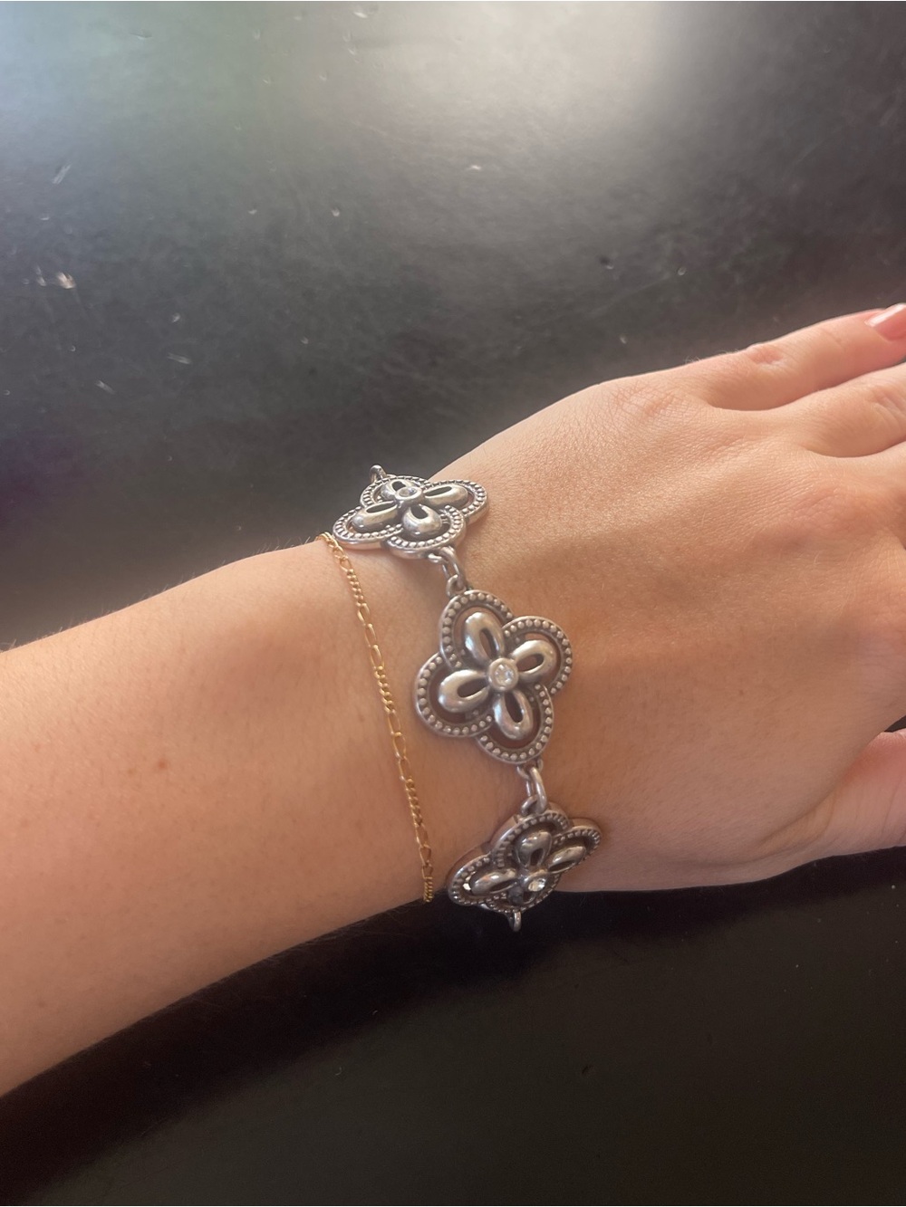 Brighton Silver Flower Bracelet